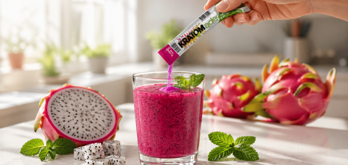 How to Make a Dragon Fruit Smoothie with Kratom Drink Mix