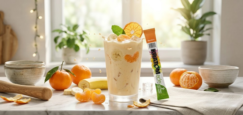 How to Make a Mandarin Smoothie with Kratom Drink Mix at Home