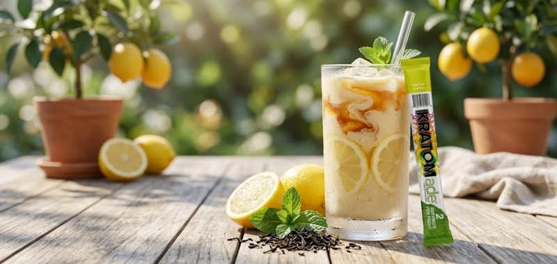 Iced Tea Lemon Smoothie with Kratom Drink Mix: Refreshing Summer Recipe