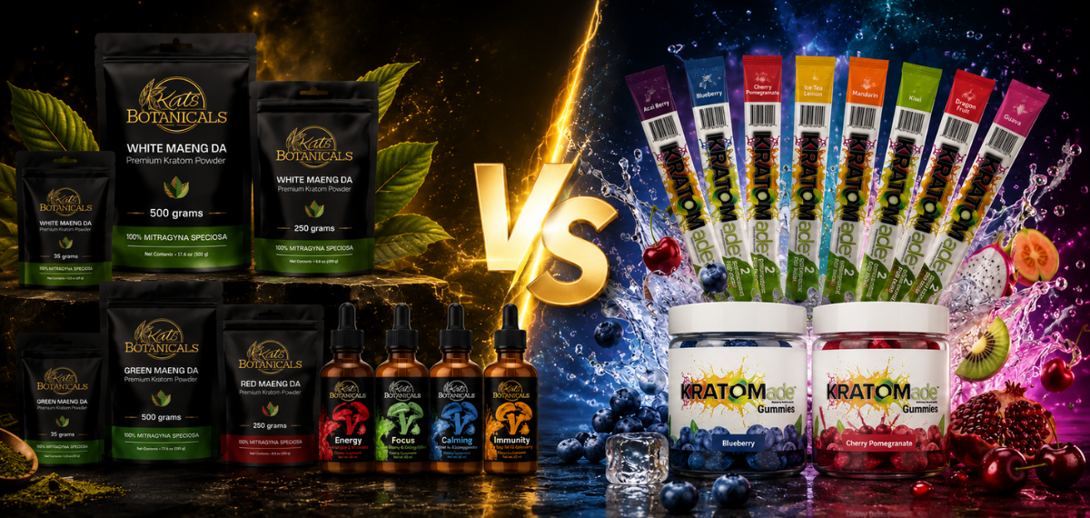 KRATOMade™ vs Kats Botanicals: Flavor, Format & Experience Compared