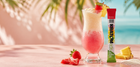 Miami Vice Mocktail With Kratom Drink Mix: A Layered Pink & Creamy Tropical Drink