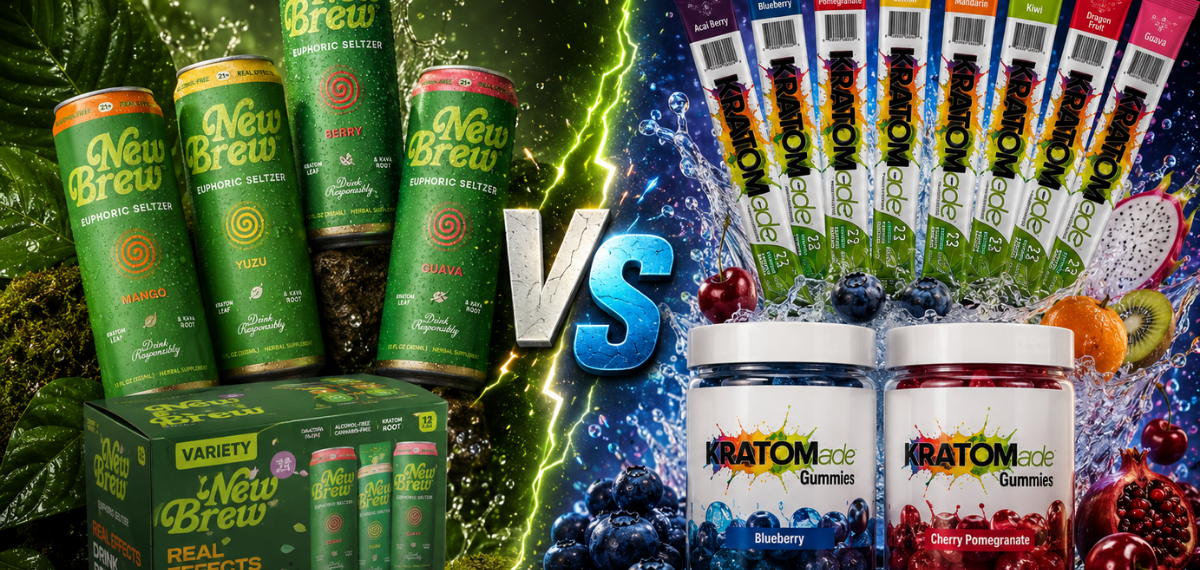 Kratomade vs New Brew: Ready-to-Drink Kratom vs Drink Mix Compared