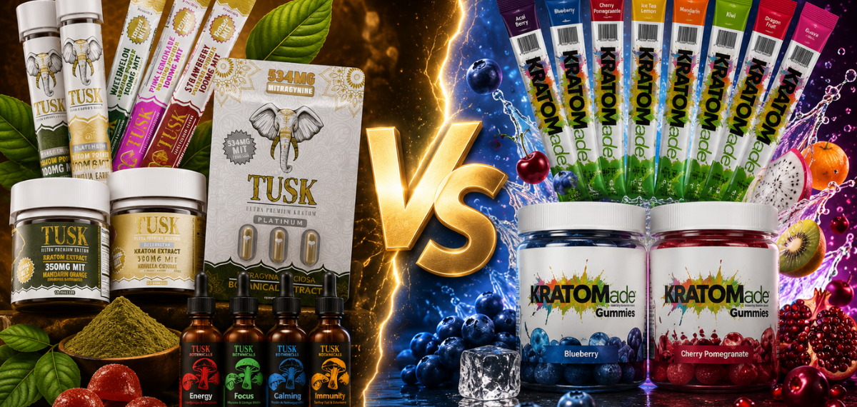 KRATOMade Drink Mixes vs Tusk Kratom: Which Is Easier to Enjoy?