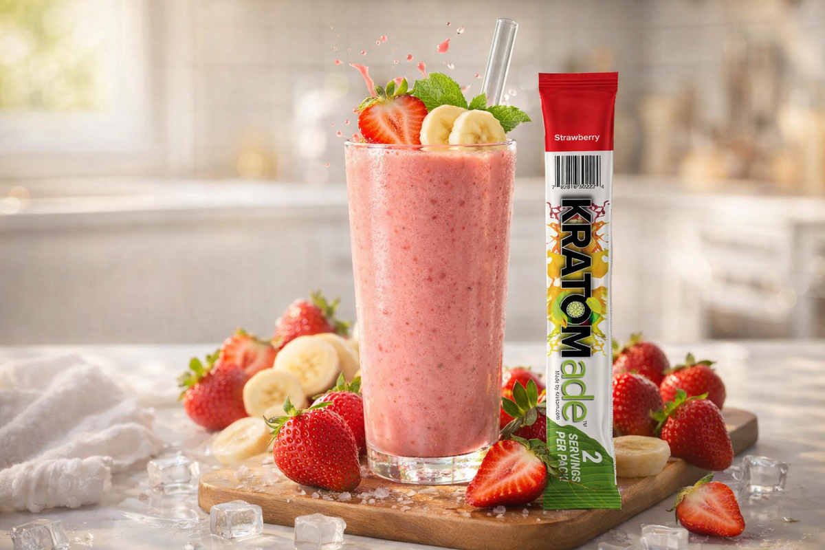 How to Blend a Strawberry Banana Smoothie with Drink Mix