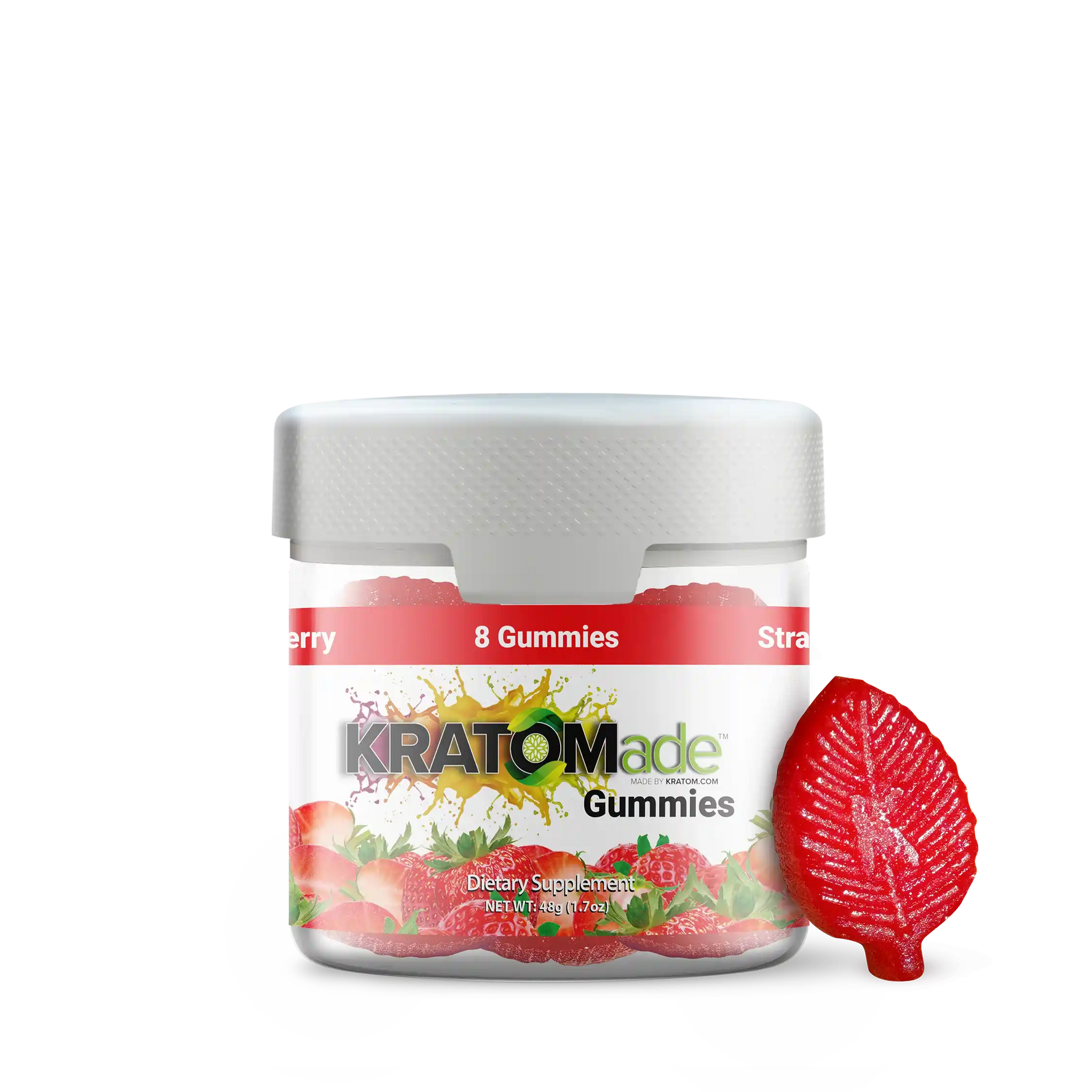 KRATOMade™ Strawberry Gummies 8ct 25mg of MIT