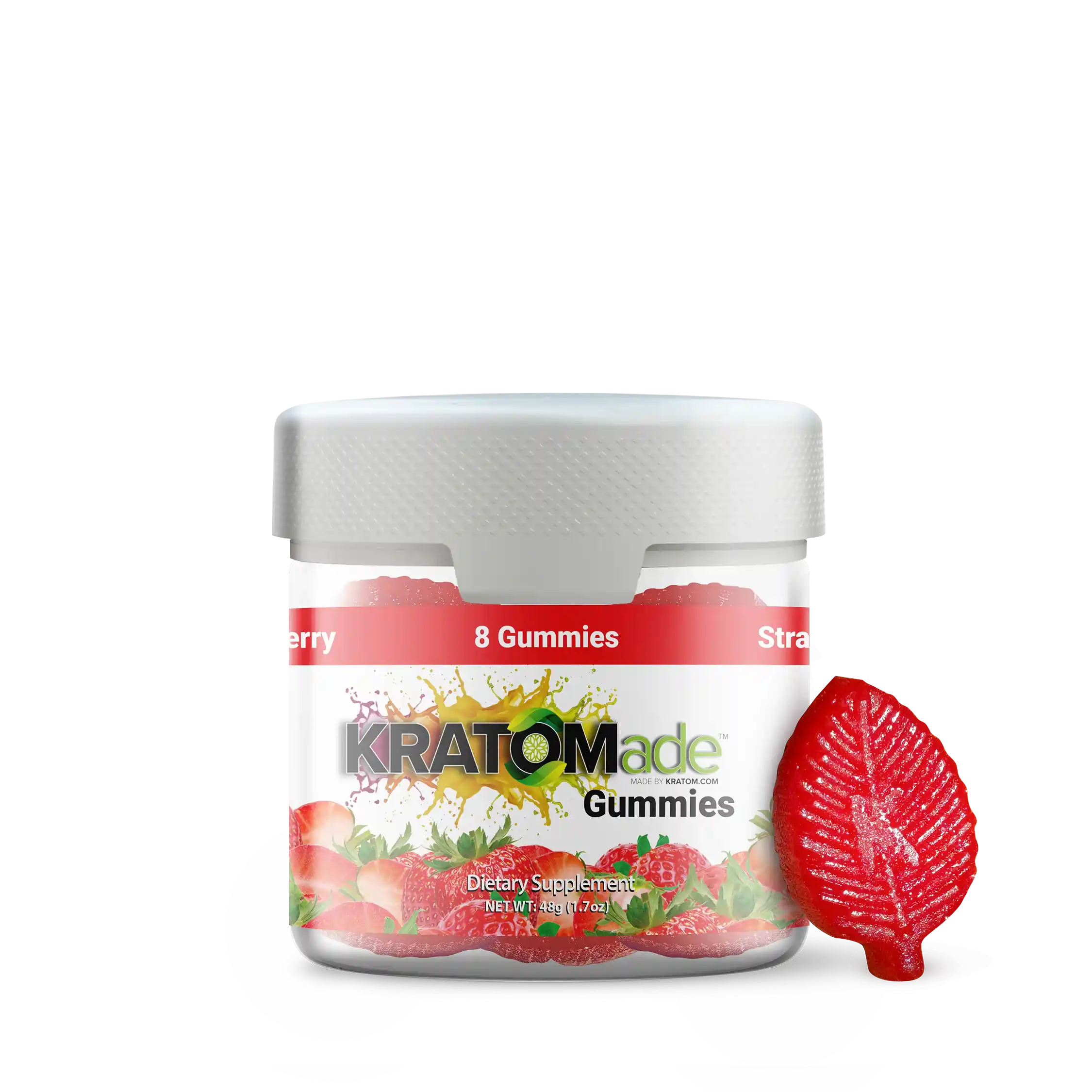 KRATOMade™ Strawberry Gummies 8ct 25mg of MIT