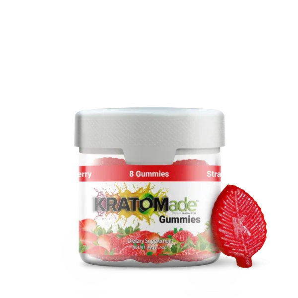 KRATOMade™ Strawberry Gummies 8ct 25mg of MIT