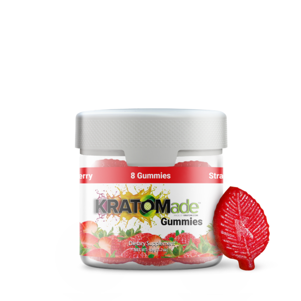 KRATOMade™ Strawberry Gummies 8ct 25mg of MIT