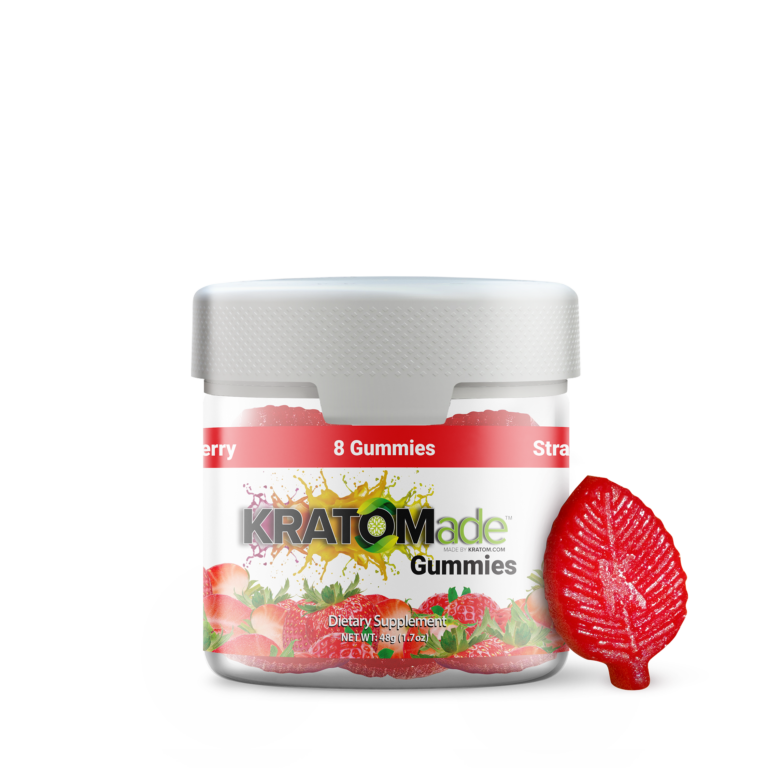 KRATOMade™ Strawberry Gummies 8ct 25mg of MIT