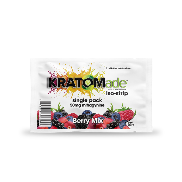 KRATOMade™ Berry Mix iso-strip with 50mg Mitragynine Kratom Extract