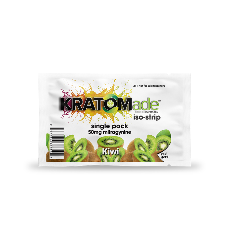 KRATOMade™ Kiwi iso-strip with 50mg Mitragynine Kratom Extract