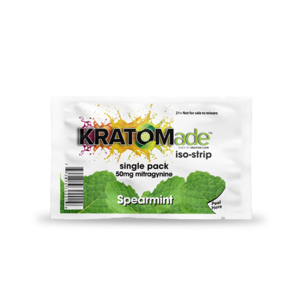 KRATOMade™ Spearmint iso-strip with 50mg Mitragynine Kratom Extract