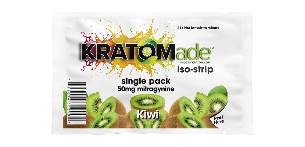 Kratomade Kiwi iso-strip 50mg mitragynine