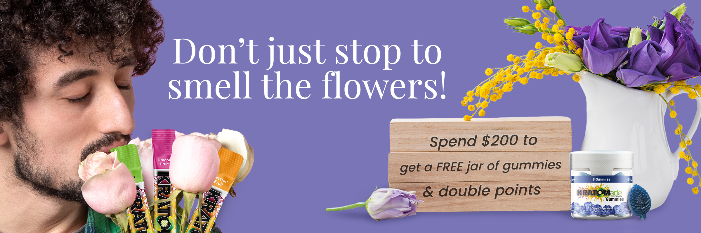 May Flowers Special: Double Points and a FREE Jar of KRATOMade™ Gummies!