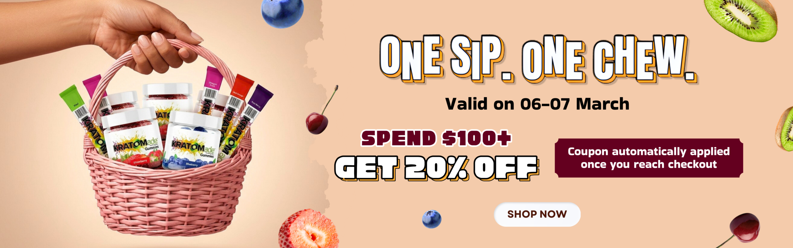 One sip one chew - Kratomade