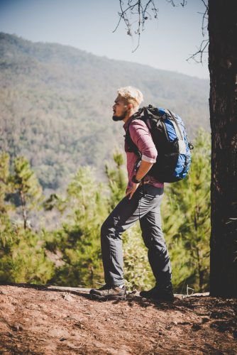 Hiker in Woods