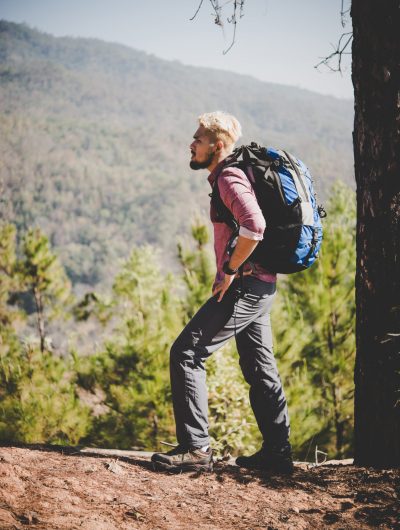 Hiker in Woods